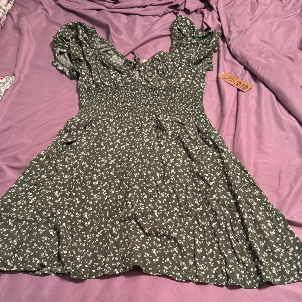 Floral Green Dress